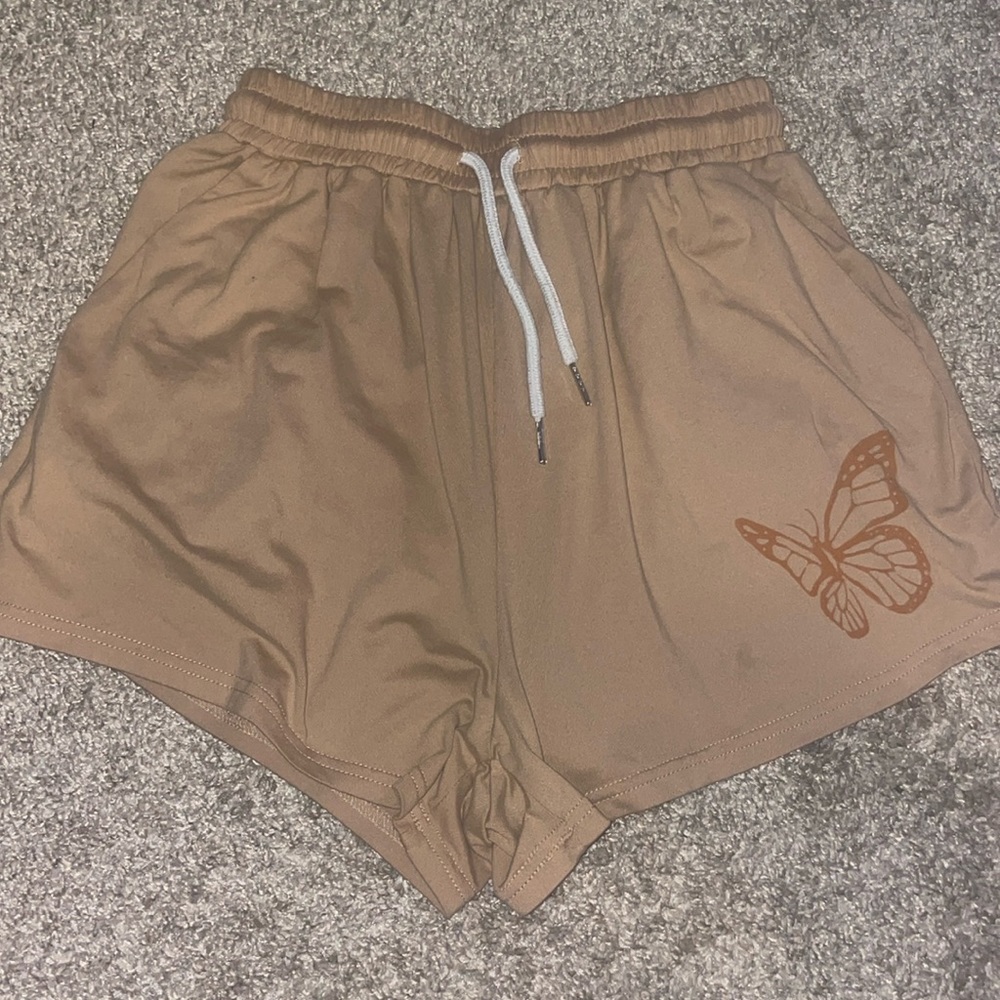 ROMWE Light Brown Cotten Shorts